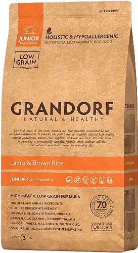 Grandorf Dog Lamb and Brown rice Junior 3 kg