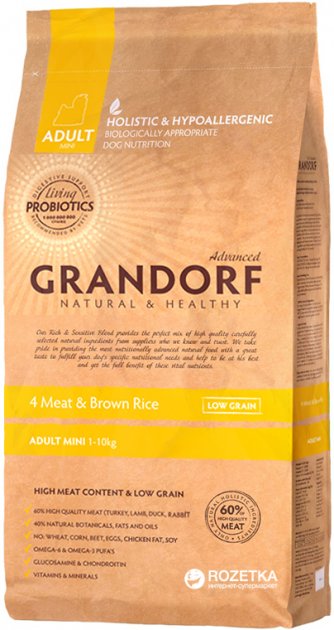 Grandorf Dog 4 Meat and Brown rice Adult Mini Breads 3 kg