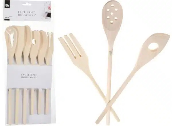 Set of wooden spoons 6pcs