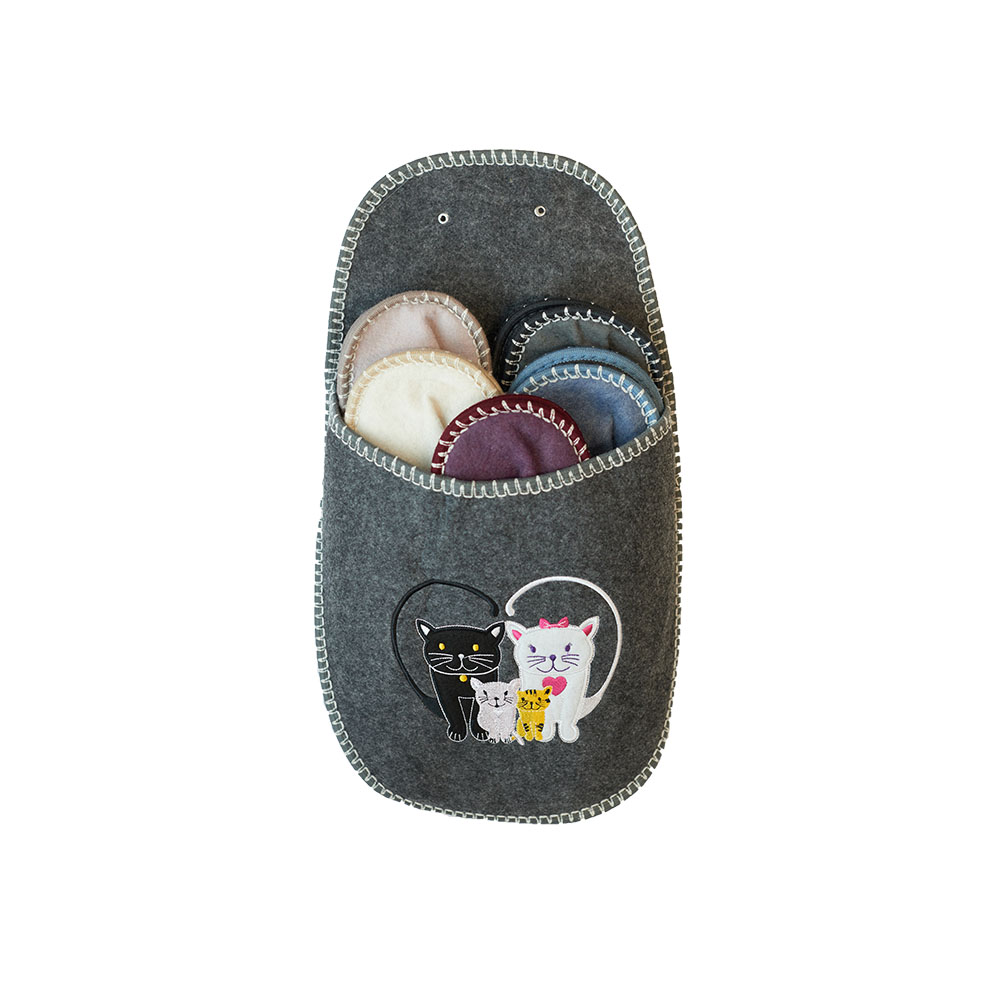 gift slippers 5 pcs /cat one size gray