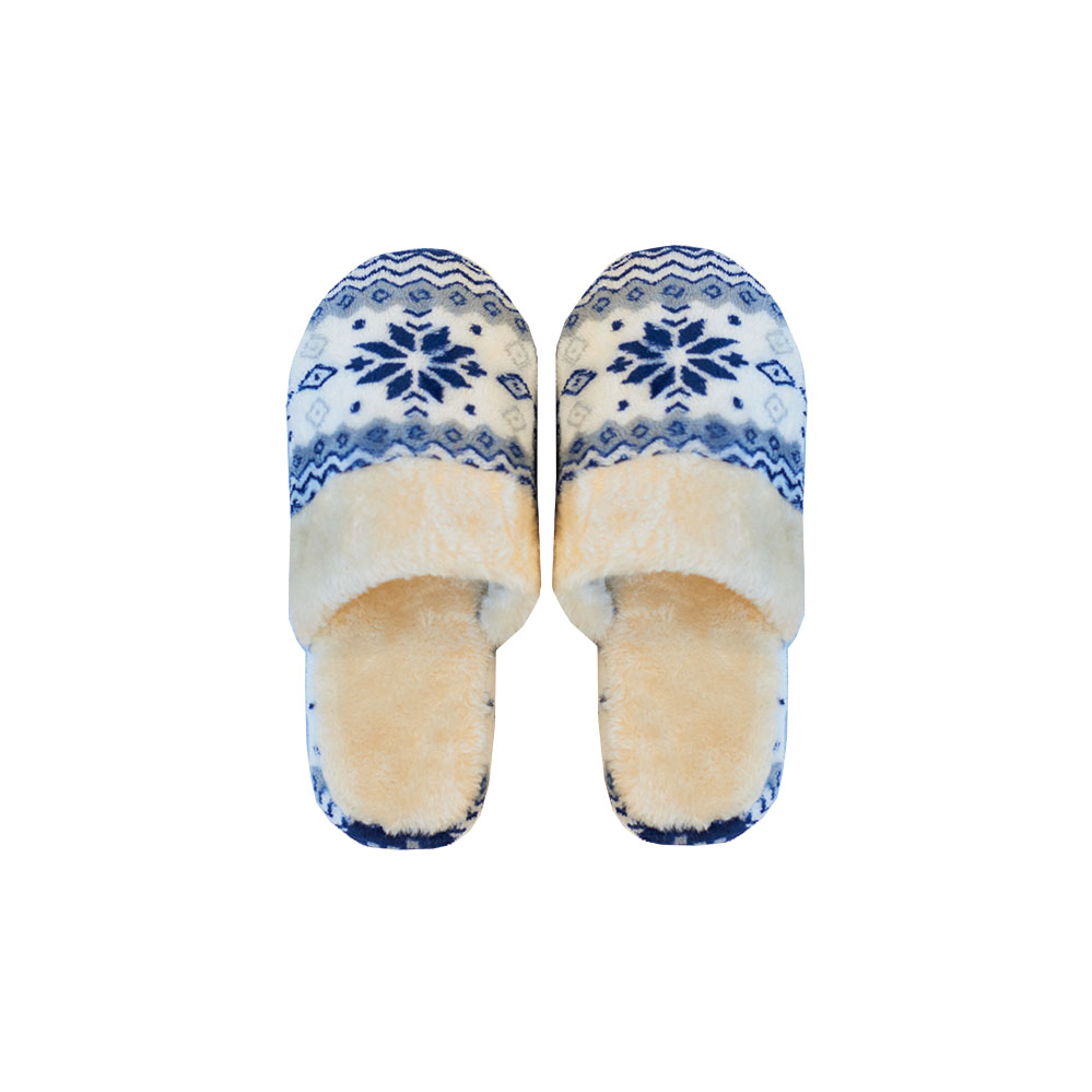 Women home slippers 36-40 white/blue