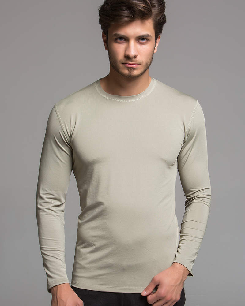 TF Microfibre Long Sleeve Shirt,Sand  S