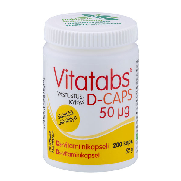 Vitatabs D-CAPS 50µg 200kaps. / 52g