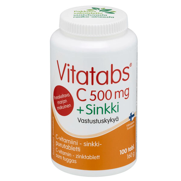 Vitatabs C 500 mg + Zinc 100tab/160g