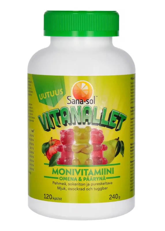 Multivitamin Sana-Sol Vitanallet apple-pear 120 pcs