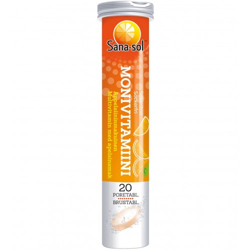 Sana-sol instant multivitamin Orange flavour 20 pcs.