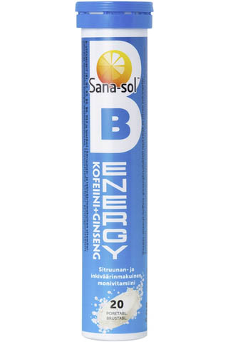 Sana-sol Energy B+ Caffeine+Gingseng 20 pills